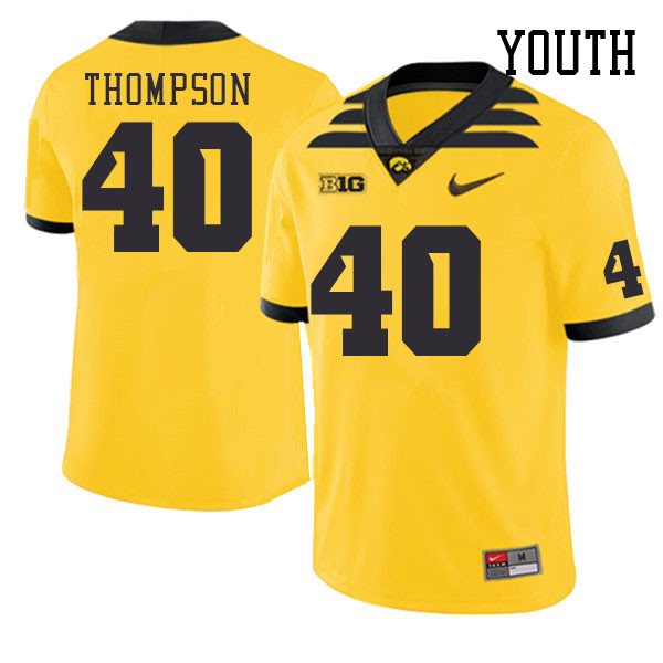 Youth #40 Jalyn Thompson Iowa Hawkeyes College Football Jerseys Stitched Sale-Gold - Click Image to Close